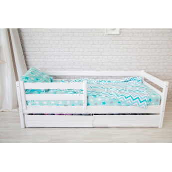 Кровать одноярусная Сонечка с задним и малым бортиком и с ящиками Кровать одноярусная Сонечка с задним и малым бортиком и с ящиками