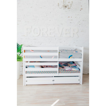 Детская кровать с выдвижным спальным местом с ящиками Детская кровать с выдвижным спальным местом с ящиками