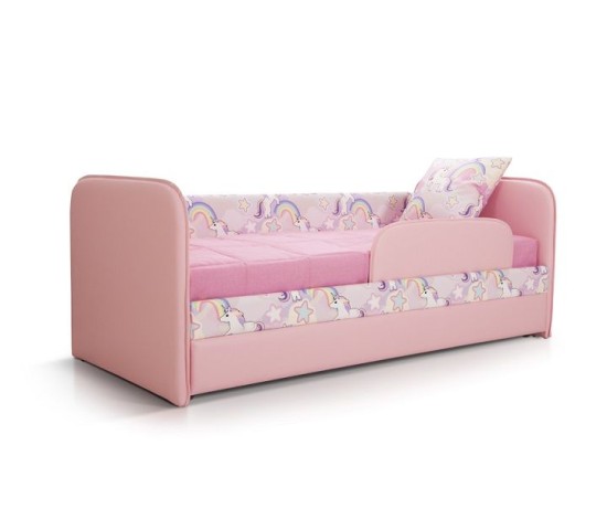 Кровать Иви, Class розовый/принт лошадки 