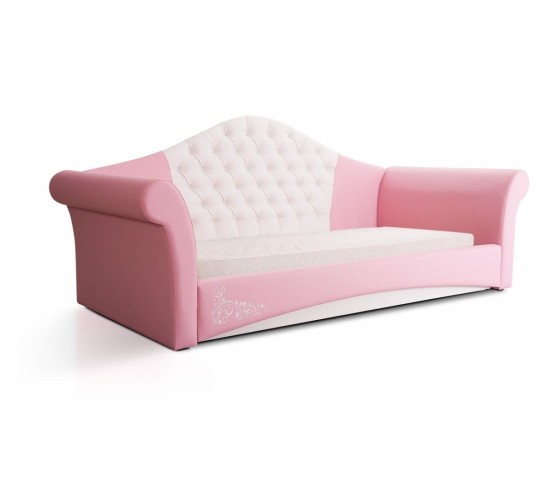 Детская кровать Рапунцель люкс розовая