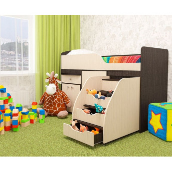 Детская кровать Фея Венге/Дуб молочный