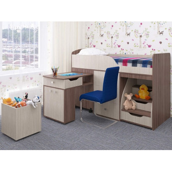 Детская кровать Фея Ясень шимо темный/Ясень шимо светлый