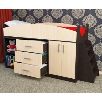 Детская кровать Рокси Венге/Дуб молочный