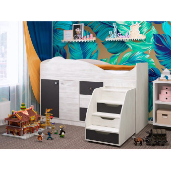 Детская кровать Стрелка Светлое дерево/Антрацит Детская кровать Стрелка Светлое дерево/Антрацит