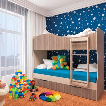 Двухъярусная кровать Кузя Ясень шимо светлый/Ясень шимо темный