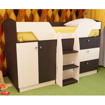 Детская кровать Лимбо Венге/Дуб молочный Детская кровать Лимбо Венге/Дуб молочный