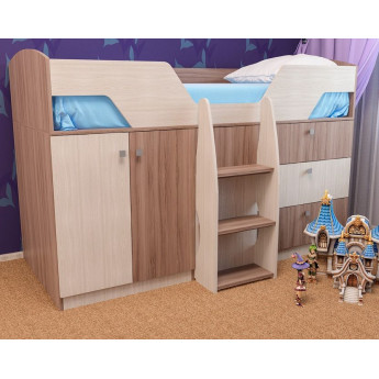 Детская кровать Лимбо Ясень шимо темный/Ясень шимо светлый Детская кровать Лимбо Ясень шимо темный/Ясень шимо светлый