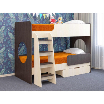 Двухъярусная кровать Мила Венге/Дуб молочный