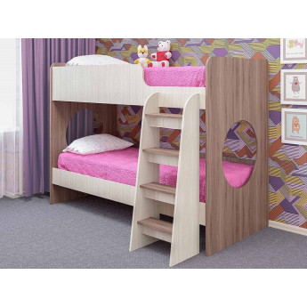 Двухъярусная кровать Мила Ясень шимо темный/Ясень шимо светлый