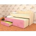 Детская кровать двухместная Нимфа дуб молочный/розовый