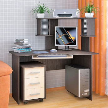 Cтол компьютерный угловой СК-13 венге/дуб молочный