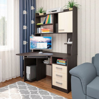 Cтол компьютерный СК-25 венге/дуб молочный