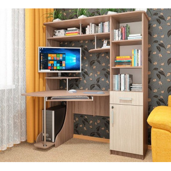 Cтол компьютерный угловой СК-31 ясень шимо темный/ясень шимо светлый правый/левый