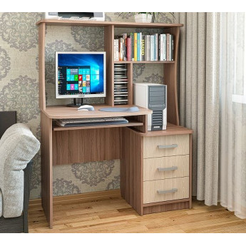 Cтол компьютерный СК-32 ясень шимо темный/ясень шимо светлый