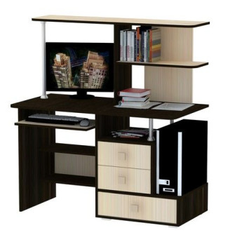 Cтол компьютерный СК-38 венге/молочный дуб