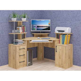 Cтол компьютерный угловой СК-26 крафт золотой