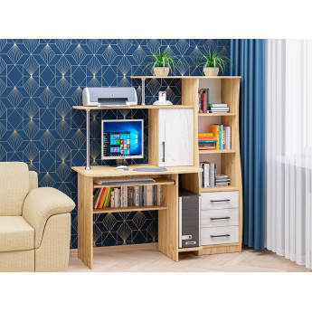 Cтол компьютерный СК-28 крафт золотой/крафт светлый