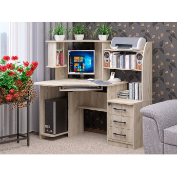 Cтол компьютерный угловой СК-39 крафт серый