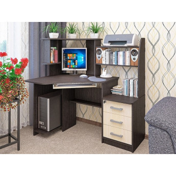 Cтол компьютерный угловой СК-39 венге/дуб молочный