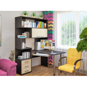 Cтол компьютерный угловой СК-53 венге/дуб молочный