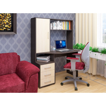 Стол компьютерный СК-55 венге/дуб молочный