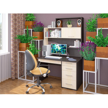 Стол компьютерный СК-56 венге/дуб молочный