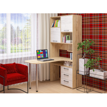 Стол компьютерный СК-61 крафт золотой/крафт светлый