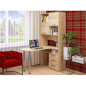 Стол компьютерный СК-61 крафт золотой