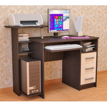 Cтол компьютерный СК-4 венге/дуб молочный