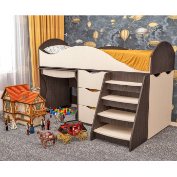 Детская кровать Тошка Венге/Дуб молочный