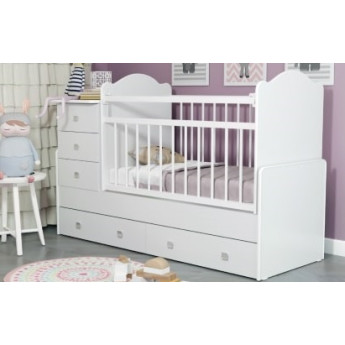 Кровать-трансформер Мир колибри-11 белая