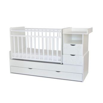 Кровать-трансформер СКВ-5 Жираф 3 ящика Белый