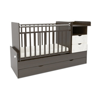 Кровать-трансформер СКВ-5 Жираф 3 ящика Венге/Белый