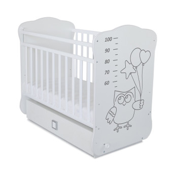 Кровать СКВ-4 Сова с ростомером и с ящиком