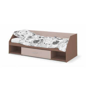 Кровать Симба шимо темный/кофе с молоком