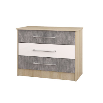 Комод лофт Детская Колибри (дуб сонома/ателье светлое/акрил белый) Комод лофт Детская Колибри (дуб сонома/ателье светлое/акрил белый)