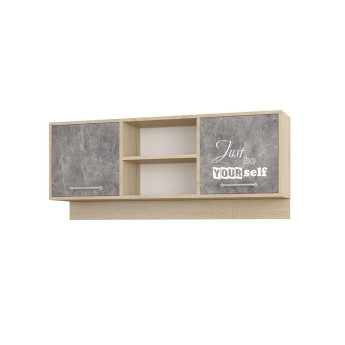 Навесная секция лофт Детская Колибри (дуб сонома/ателье светлое/акрил белый) Навесная секция лофт Детская Колибри (дуб сонома/ателье светлое/акрил белый)