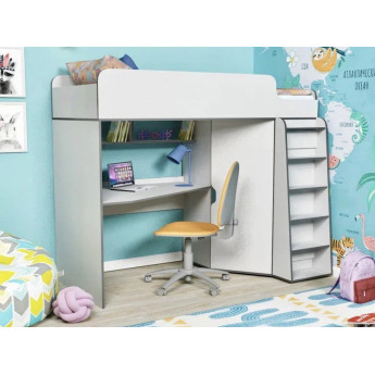Кровать-чердак Юниор 7 Серый