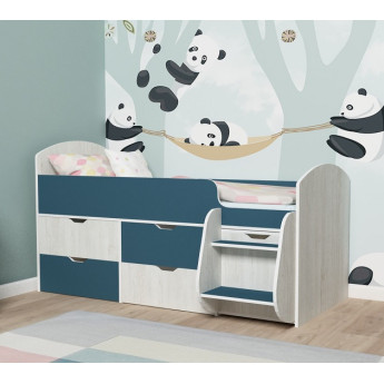 Кровать-чердак Малыш 7 Винтерберг/Лазурь Кровать-чердак Малыш 7 Винтерберг/Лазурь