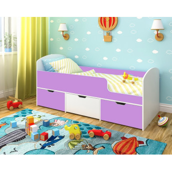 Кровать Малыш Мини Белое дерево/Ирис