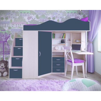 Кровать-чердак Пионер Винтерберг/Лазурь Кровать-чердак Пионер Винтерберг/Лазурь