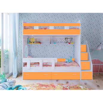 Двухъярусная кровать Юниор 1 Винтерберг/Оранжевый
