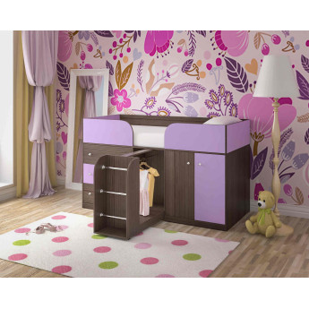 Кровать-чердак Малыш 4 Бодего/Ирис Кровать-чердак Малыш 4 Бодего/Ирис