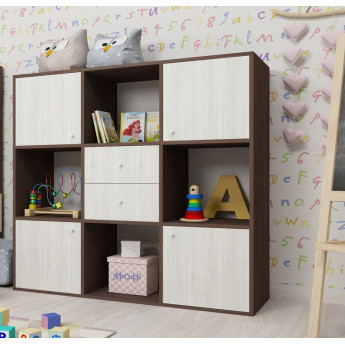 Стеллаж Джери Анкор тёмный/Винтерберг