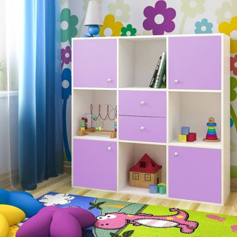 Стеллаж Джери Белое дерево/Ирис