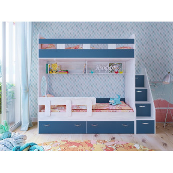 Двухъярусная кровать Юниор 1 Винтерберг/Лазурь